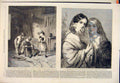 Original Old Antique Print Cat Portrait Duverger Children Sisters Baxter Ladies