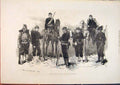 Original Old Antique Print Paris Defenders Troops Siers Balloon Post 1871 19th