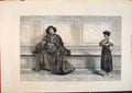 Original Old Antique Print Ser Pandolfo Wallis Man Child Fine Art 1871 Victorian
