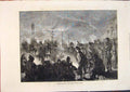 Original Old Antique Print French Prisoners Orleans Railway Station Paris France