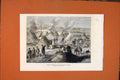 Original Old Antique Print Paris France Bois De Boulogne Charcoal Balloon 1871