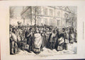 Original Old Antique Print Coke Gasworks Barriere D'Italie Paris France 1871