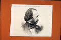 Original Old Antique Print Portrait Frost 1871 19th Century