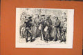 Original Old Antique Print Versailles France Prussian Sailors Arrival 1871 19th