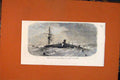 Original Old Antique Print Wreck Borneo America Steamer Sea 1871 19th