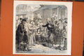 Original Old Antique Print French Sier Wounded War Battle 1871 19th