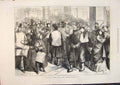 Original Old Antique Print Polititians Boulevard Montmartre Paris France 1871