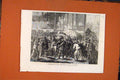 Original Old Antique Print Paris France Halles Fish 1871 19th Century
