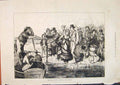 Original Old Antique Print First April Sketch Boat Race 1871 19th