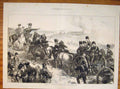 Original Old Antique Print Artillery Brighton Volunteer Review 1871 Victorian