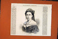 Original Old Antique Print Portrait Queen Sweden Fine Art 1871 19th