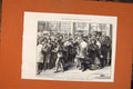 Original Old Antique Print Civil War Paris France Railway Station Fugitive 1871
