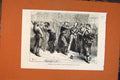 Original Old Antique Print Street Paris France Army Commune Impressment 1871