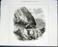 Original Old Antique Print Magellan Gallery Ceylon Rtailway India 1876 19th