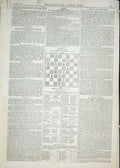 Original Old Antique Print Chess Problems And Solutions 1876 19th