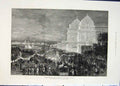 Original Old Antique Print Illuminations Calcutta India Prince Wales 1876 19th