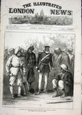 Old Antique Print Prince Wales India Survivor Lucknow Defence Sketch 1876 19th