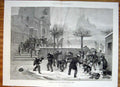 Old Antique Print Snowballing Snow Ball Edouard Frere Boys Fine Art 1876 19th