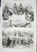 Original Old Antique Print War Herzegovina Sketches Siers Turkish 1876 Victorian