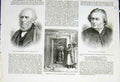 Old Antique Print Portrait Taylor Gauntlett Parbutty Temple Poonah Shrine