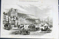 Original Old Antique Print Nothumberland House Charing Cross London Street 1876