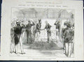 Original Old Antique Print Governor Bombay India Serapis Ship Prince Wales 1876