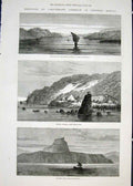 Old Antique Print Lieutenant Cameron Africa Lake Tanganyika Village 1876 19th