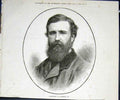 Original Old Antique Print Portrait Lieutenant Cameron 1876 19th