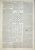Original Old Antique Print Chess Problems And Solutions 1876 19th