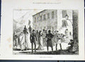 Original Old Antique Print Street Scene Gibralta India 1876 19th