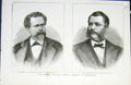 Original Old Antique Print Portrait Hawley Goshorn Exhibition Philadelphia 1876