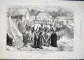 Original Old Antique Print Lieutenant Cameron Cantral Africa Pagazi Dance 1876