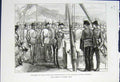 Original Old Antique Print Prince Wales Alexandra Battery Gibraltar India 1876