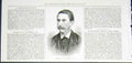 Original Old Antique Print Portrait Major Channer Victoria Cross 1876 Victorian