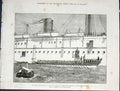 Original Old Antique Print Portugal King Queen Serapis State Barge 1876 19th