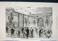 Original Old Antique Print Indian Ball Room Guildhall London Royal 1876 19th