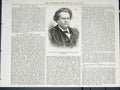 Original Old Antique Print Portrait Ricard French Minister Interior 1876 19th