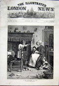 Original Old Antique Print Entertainment Clark Kitten Children Kitchen Art