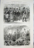 Old Antique Print Grant America Centennial Exhibition Sandford Machinery
