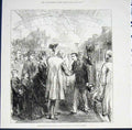 Original Old Antique Print King George Hanover Victoria Station London 1876