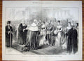 Original Old Antique Print Guildhall Prince Princess Wales Presentation 1876