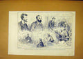 Original Old Antique Print Trial Graham Mp Burns Bailey Riot 1888 Trafalgar