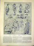 Original Old Antique Print Dinner Poor Board-School Children Shoreditch 1888