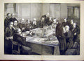 Old Antique Print Cabinet Council Foreign Office Balfour Ashbourne 1888 19th