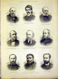 Original Old Antique Print Portrait Amatonga Deputation England 1888 Victorian
