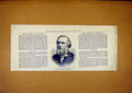 Original Old Antique Print Portrait Jellet Provost Trinity Dublin Ireland 1888