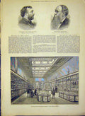 Original Old Antique Print Portrait Clayton Clarke Glass Ceramic Gallery Museum