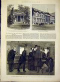 Old Antique Print Mausoleum Charlottenburg Frederick Emperor Berlin 1888 19th