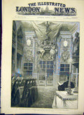 Original Old Antique Print Charlottenburg Palalce Emperor Germany Berlin 1888
