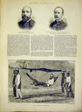 Old Antique Print Mackenzie Lonsdale Portrait Sierra Leone Transport 1888 19th